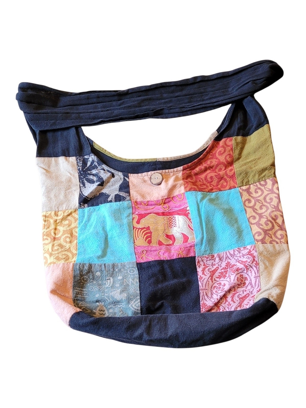 Bohemian Patchwork Crossbody Bag in Multicolor